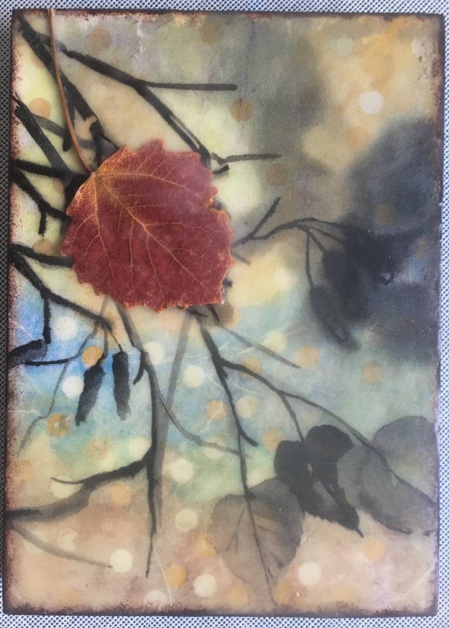 Encaustic — Autumn Branches