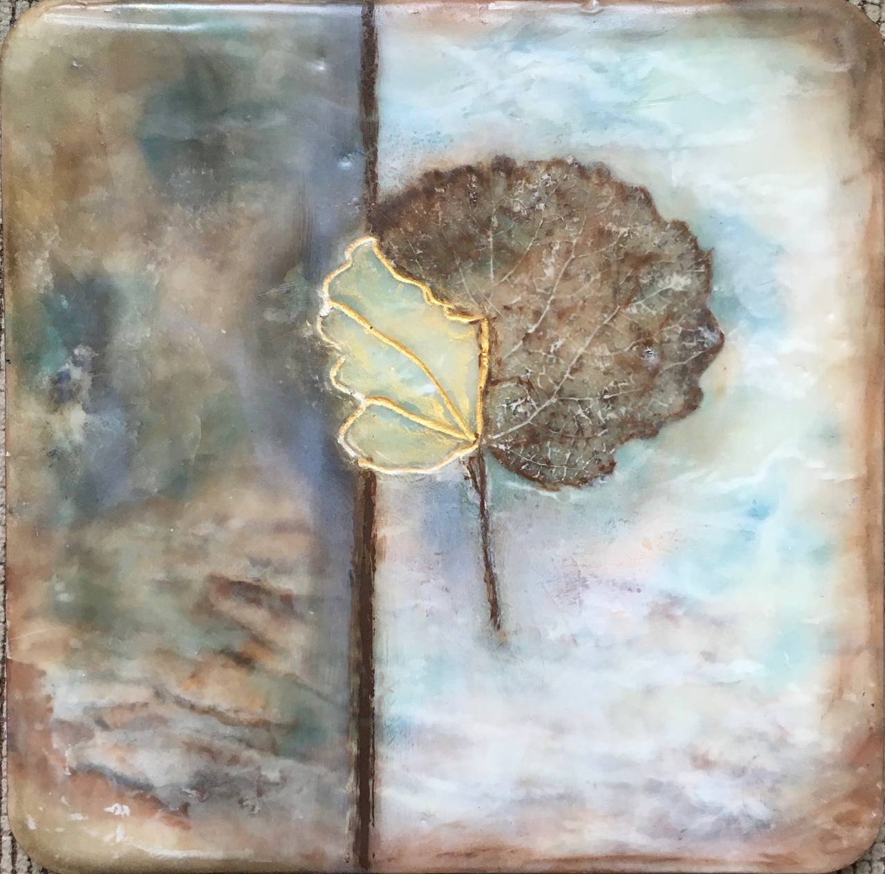 Encaustic — Leaf