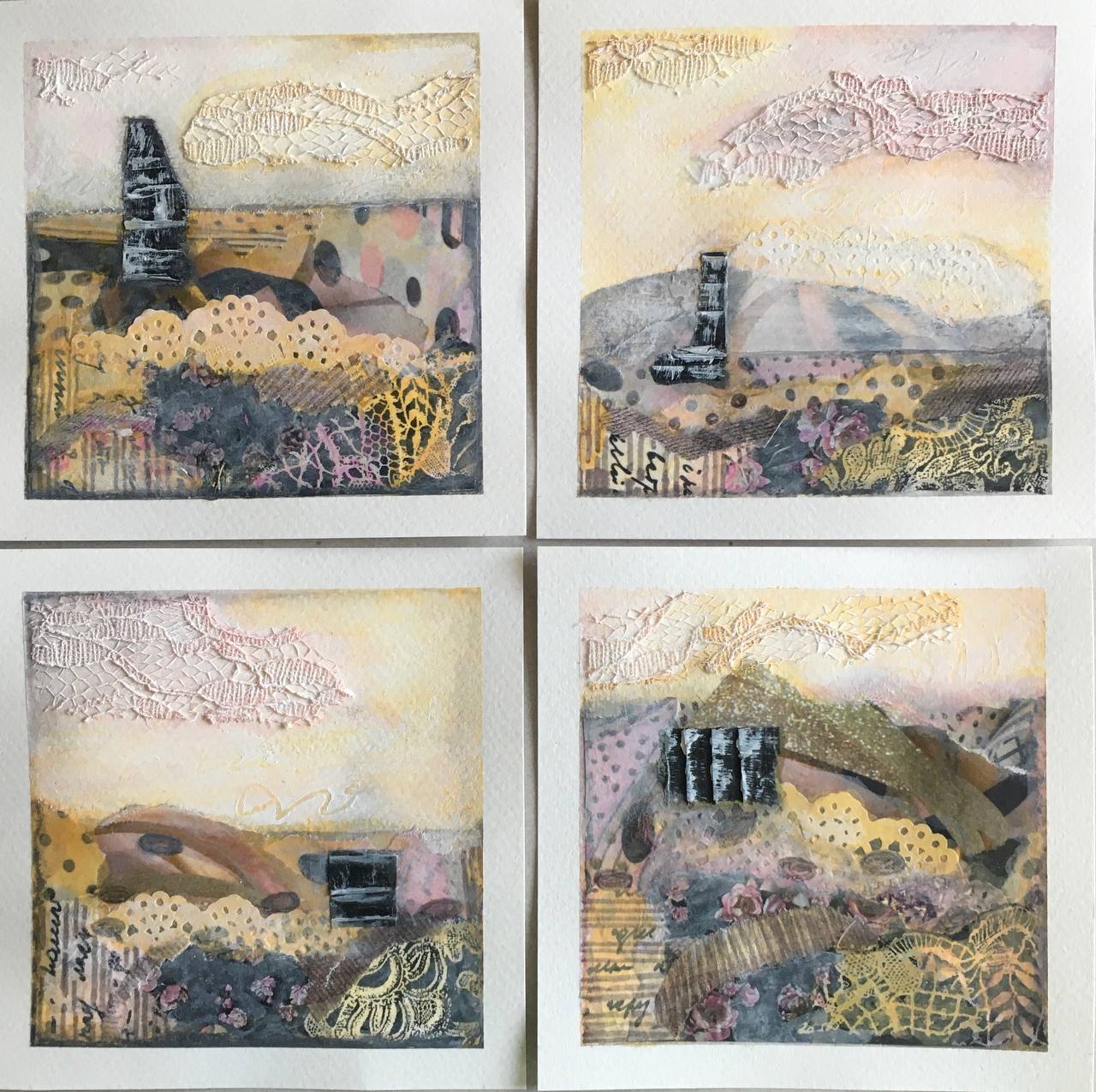 Mixed Media — Sunset Landscape Series