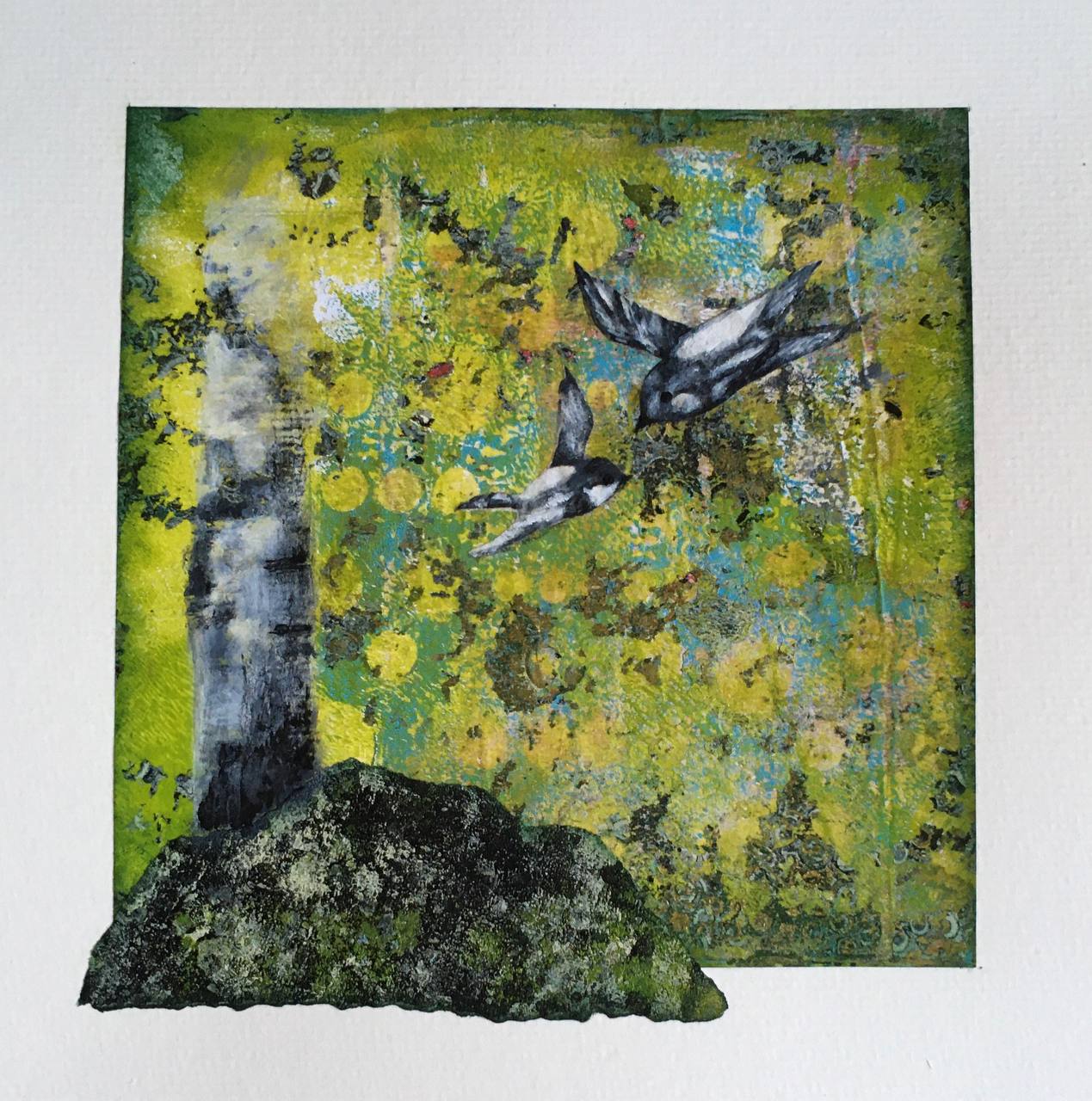 Mixed Media — Birds on a Branch